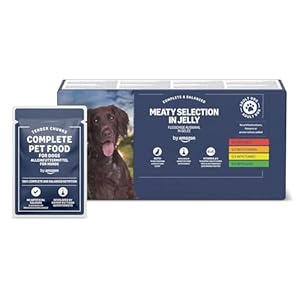 by Amazon Aliment Complet Pour Chiens Adultes, Sélection à la Viande en Gelée, 4.8 kg, 48 lot de 100g