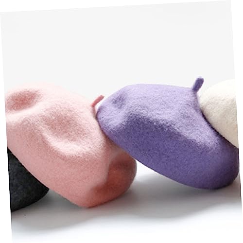 BESPORTBLE Wool Beret Warm Pink Hat for Outdoor Fashion for Lightweight Washable for Daily Wear Special Occasions3