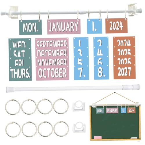 Calendario abatible bohemio de papel con soporte de metal ajustable para decoración de habitaciones