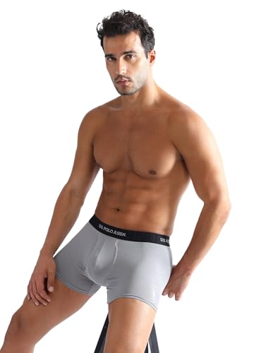 Image of U.S. Polo ASSN. Mens ET007 Anti Microbial Essential Long Underwear Trunk with Pouch Opening -Pack of 1