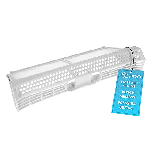 DL-pro Filtro de pelusas Bolsa de filtro para Bosch Siemens Balay 652184 00652184 Quelle 01000435 Secadora de condensación Secadora con bomba de calor Cover