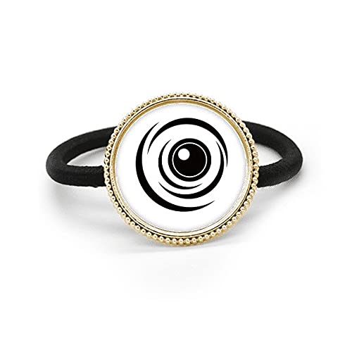 Coletero de metal plata y goma con patrón de ojos negros Vector Eye accesorio tocado 1