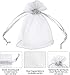 UCLEVER 50 Piezas bolsitas de organza Blanco Bolsas de Tul para Regalos...