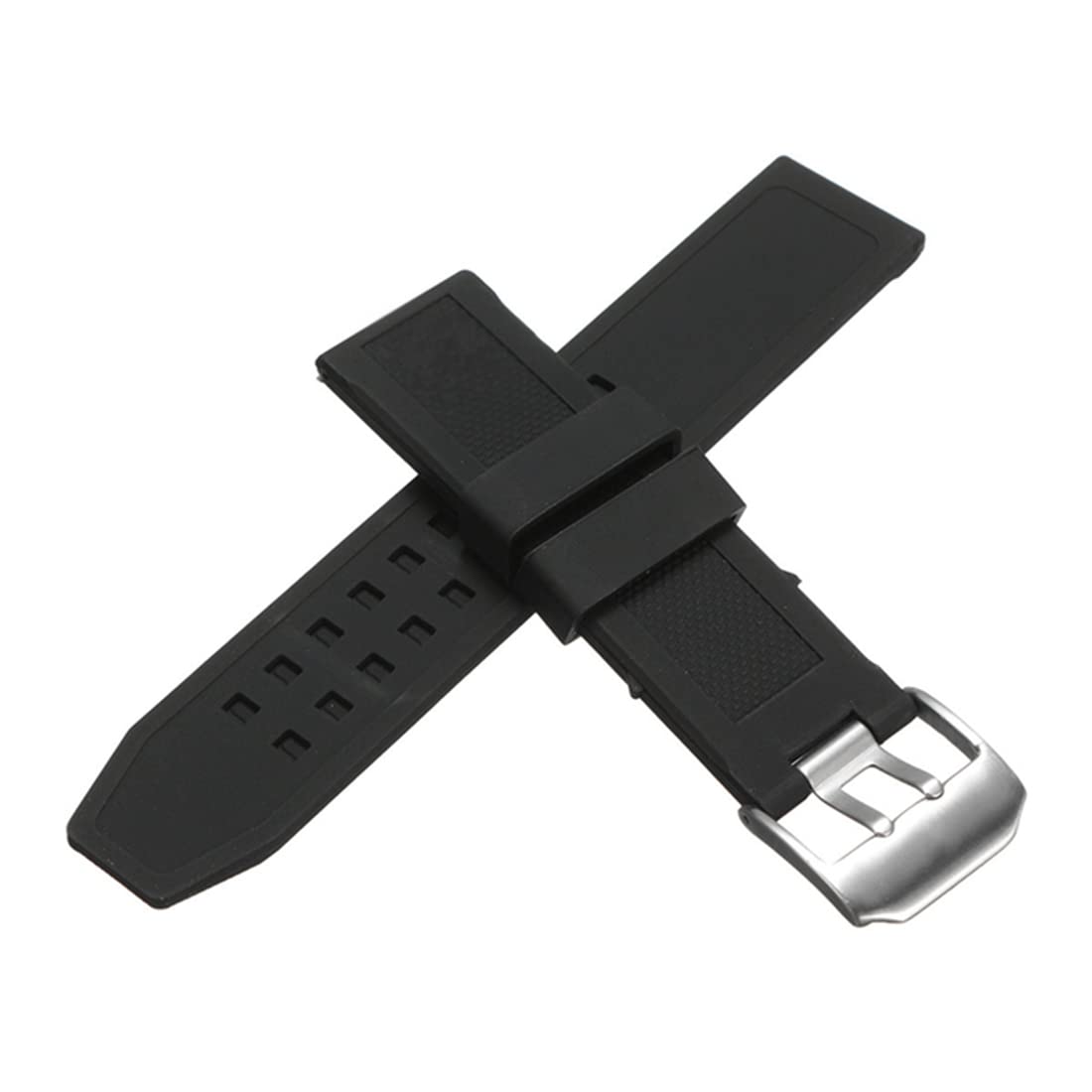EwatchAccessories 23mm Black Silicone Rubber Watch Band Strap (B0B2N65GZ3) Amazon Price History, Amazon Price Tracker