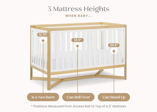 Delta Children Tribeca 4-in-1 Baby Convertible Crib, Bianca White/Natural - image 6