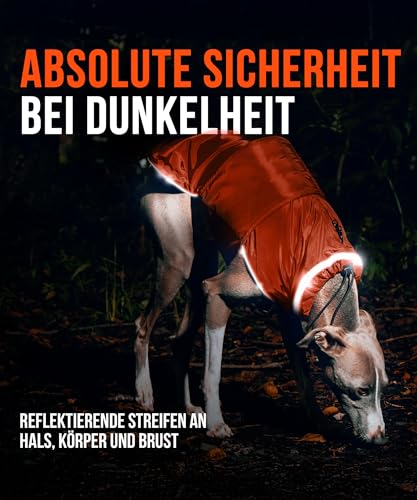 ZAUBERPFOTE® Hunderegenmantel London I Mit extra langem YKK® Reißverschluss für Halsband & Geschirr I Für kleine, mittlere & große Hunde I Wasserdicht & Maschinenwaschbar I Regenmantel für Hunde (50)