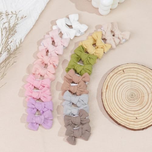 Pinzas para cabello con lazo para bebé 40 piezas miniatura 4