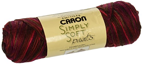 Caron Simply Soft Paints Yarn, 4 Ounces/200 Yards, Sunset, Single Ball