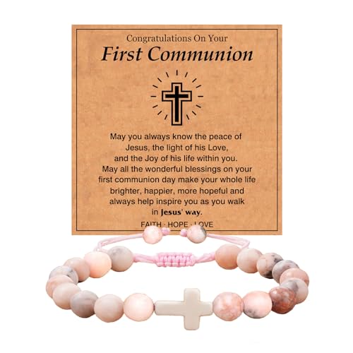 Image of RAYSTAR First Communion Gifts for Women Catholic,1st First Holy Communion Decorations Gifts for Women Catholic Cross Bracelet