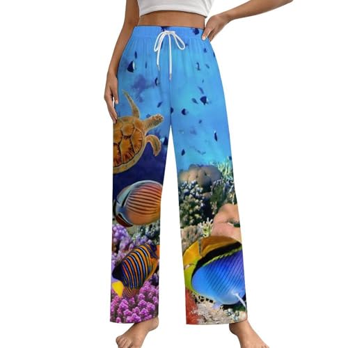 Pantalon de pyjama femme corail taille S avec poches confortable pour la nuit