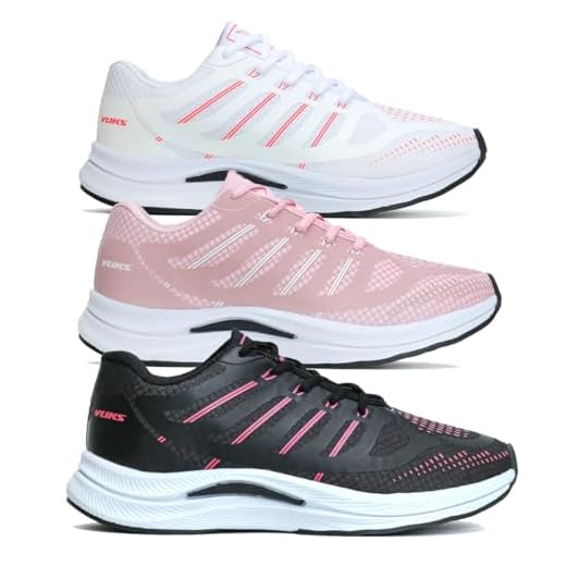 Kit 3 Tenis Feminino Academia Corrida Caminhada Leve Confortavel (Preto, Branco e Rosa, BR, Adulto, Numérico, 34)