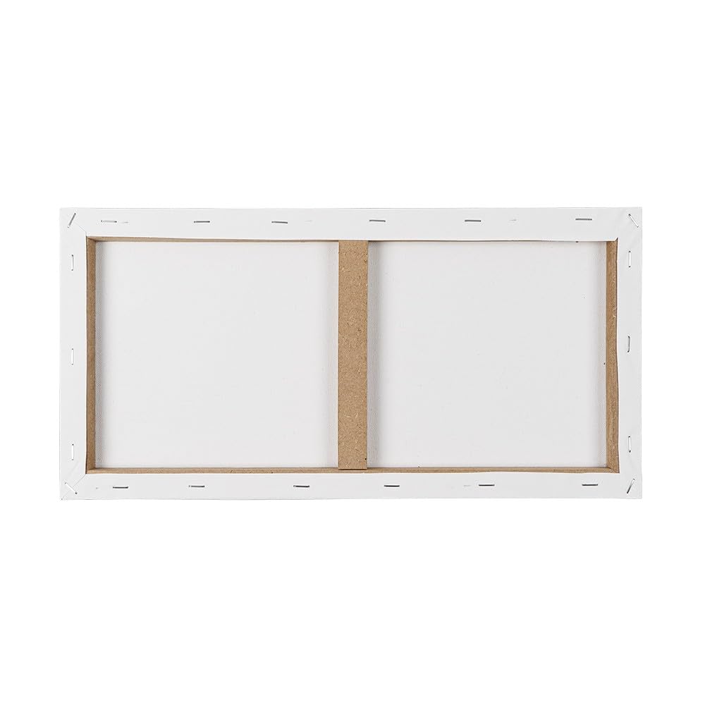 Tela su telaio in MDF 2 pezzi 20 cm x 40 cm 390 g/m² per artisti da dipingere con colori acrilici o ad olio