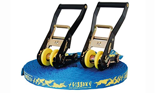 Kit Slackline Gibbon 13895 Tube X13 Bleu sangle tubulaire souple