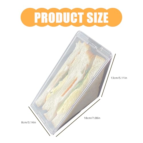 Cajas de sándwich triangulares porta sándwich hermético para mochilas escolares 6