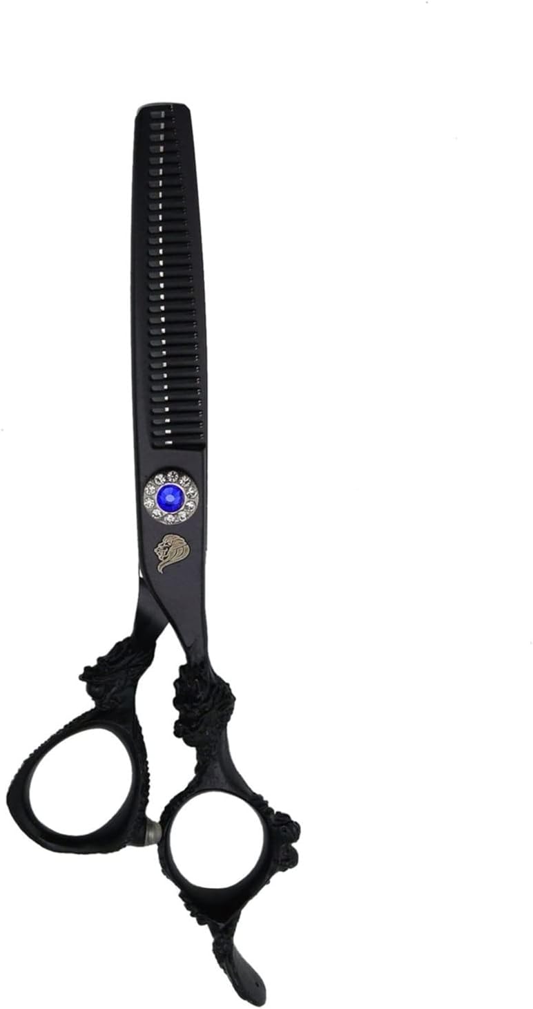 6.0 Inch Black Hair Styling Scissor Professional Hairdressing Scissors Kit Hair Cutting Thinning Shears Barber Accessories Dragon Shaped Salon Hair Clipper Japanese Steel (Size : Scissors Kit)
