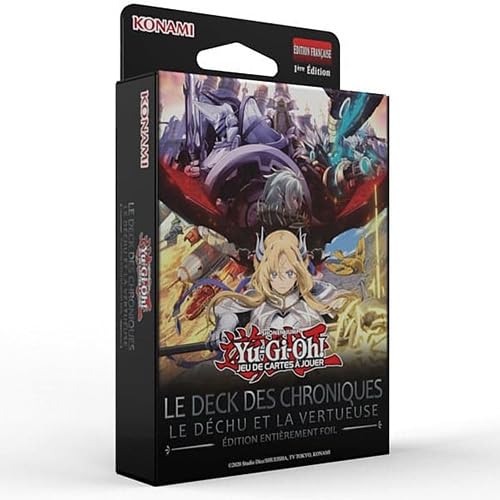 Yu-Gi-Oh! Deck des Chroniques : Le Déchu et la Vertueuse - Jeu de cartes à jouer - 51 cartes - À partir de 6 ans - Édition française