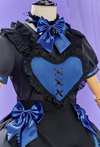 Micotaku レディース 猫 メイド ドレス コスチューム ぬいぐるみ 猫耳ソックス 足セット - 画像4