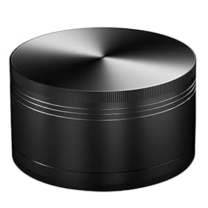 3 Inch Spice Grinder Large 3 Pieces (Black)