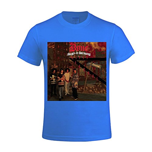 Bone Thugs-n-Harmony E 1999 Eternal Men's O-Neck Classic Tee Shirt Blue