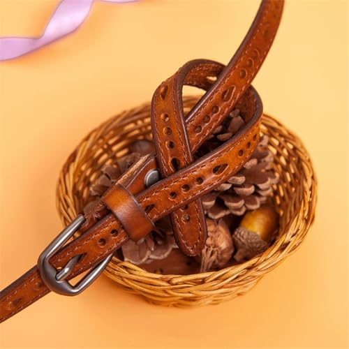 Women's Cowskin Fashion Casual Business Thin Belt Decorative Pin Buckle Belts4