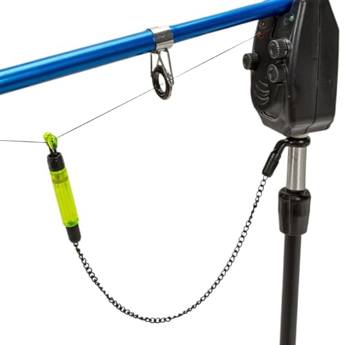 Avisadores de mordida para la pesca - Avisadores de picada para cañas de pescar | Alarma de pesca sensible de respuesta rápida | Percha para alarma de pesca | 2 alarmas de pesca alimentadas por bat