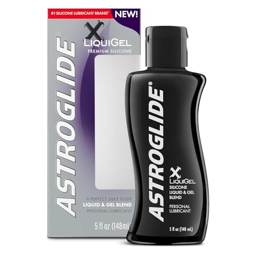 Image of Astroglide Silicone Lube (5oz), X LiquiGel Hybrid Personal Lubricant for Vaginal and Anal Sex, Silky & Lightweight for Men, Women and Couples, Waterproof for Water Play