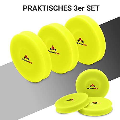 3er Set Mini Frisbee - Die kleine Frisbee fliegt über 60 Meter weit - Die Neue Trendsportart - Alternative zur gewöhnlichen Frisbeescheibe – Schwimmt im Wasser (Neongelb)