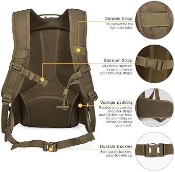 Mardingtop 28L tactical backpack+2.5L hydration bladder
