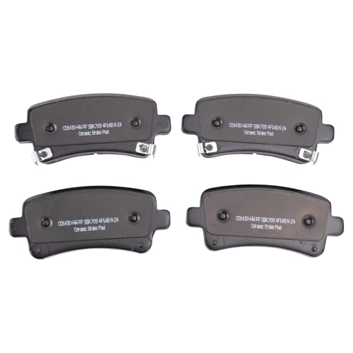 Image of TRQ Rear Brake Pad and Rotor Set Ceramic Rotors Calipers Compatible with 2013-2018 Cadillac XTS