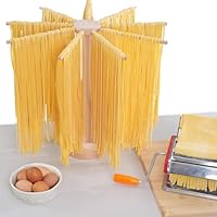 AIXIMA Essiccatore per Pasta,Stendino per Pasta,Essiccatoio per Pasta Grande in Legno con 9 Bracci Rimovibili,con Base,Griglia per Pasta Pieghevole E Riutilizzabile per Tagliatelle, Altezza 45 cm