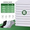 SockWaddles 10 Pairs Bamboo Trainer Socks for Mens Womens and Ladies, Low Cut Ankle Seamless Socks, Moisture-Wicking Short Athletic Socks for Sports, Running, Gym, Casual, Grey, 6-8 #4