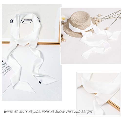Silk Skinny Scarf Headband Solid Color Satin Scarf Neckerchief Wrist Ribbon Scarf Cosplay Accessory 1 or 2PCS3