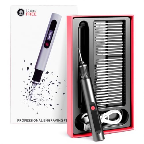 Juego de lápices personalizadores de grabado inalámbricos, recargables, 3 velocidades, herramienta de grabado para metal, madera, cristal, piel, bolígrafo de grabado portátil, color negro