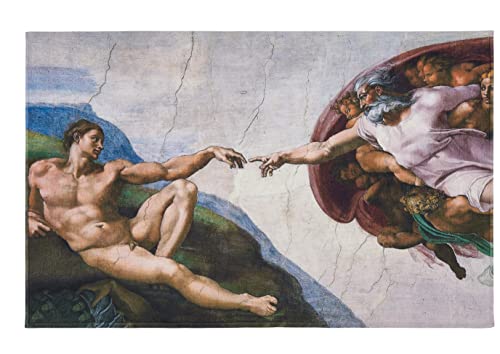 Musearta BT-BM-TA-V424210 Unisex Beach Towel with The Creation of Adam by Artist Michelangelo Buonarroti Made of Cotton 90 x 150 cm - Image 2