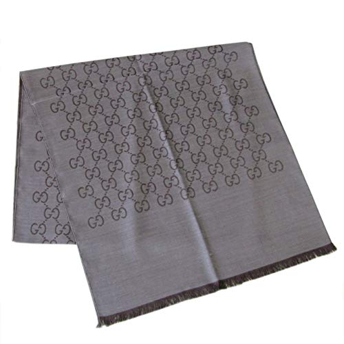 Gucci ストール マフラー メンズ レディース 男女兼用 GG柄 ライトブラウン ウール70 Percent シルク30％ 165904 3G646 1264 全長180cm 幅45cm [並行輸入品]のサムネイル