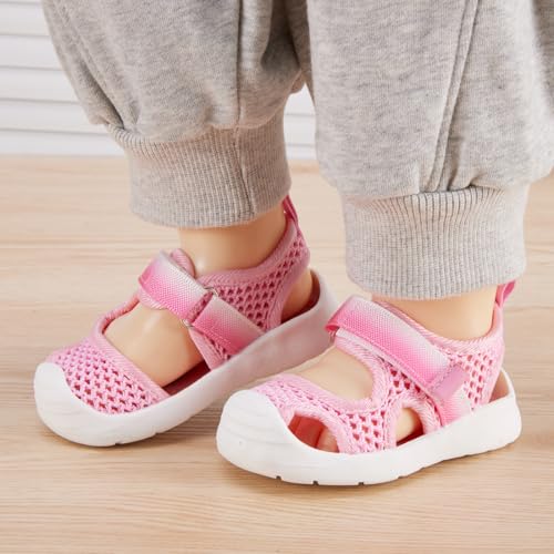 Image of BMCiTYBM Baby Boy Girl Closed Toe Summer Toddler Sandals Lightweight Shoes Infant Non-Slip First Walking Sneakers 6 9 12 18 24 Months 2-3 Years