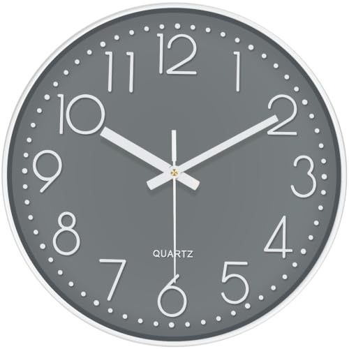 Mabpedo Silent Wall Clocks Battery Operated 8 Inch, Analog Wall Clock with Oversized Number catalog