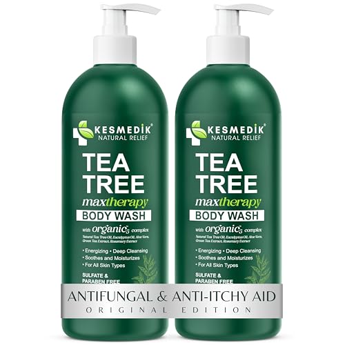 KESMEDIK Tea Tree Body Wash MaxTherapy, Itchy Skin Relief Soap, Soothes Jock Itch, Athlete's Foot,...