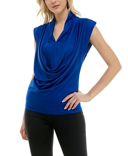 Image of Zac & Rachel Women's Pull on Sleeveless Dty Cowlneck Knit Top