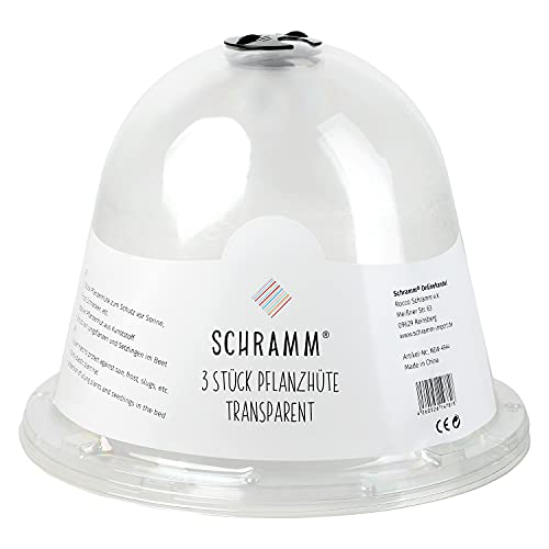 Schramm® Cloche de Culture 3, 6 ou 12 pièces 34 x 27cm Transparent Housse de Protection des Plantes Housse de Croissance des Plantes Protection des Plantes Chapeau pour Plantes, Größe:3 Stück