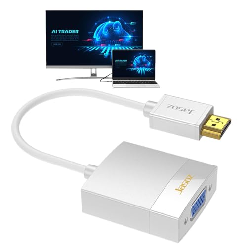 Shenrongtong Cable de monitor VGA, adaptador de cable de núcleo de cobre estable de imagen delicada, convertidor de señal de alta velocidad, accesorios electrónicos para computadoras portátiles