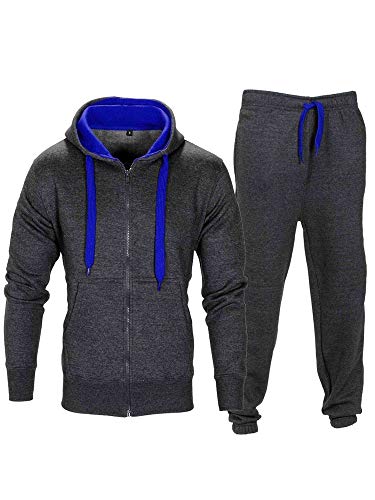 Love My Fashions® Hombres Chandal Conjunto Niñas Contraste Cable Lana Capucha Parte Superior Fondos Trotar Corredores Gimnasio Causal Ejercicio Corriendo Deporte Sudor Traje Pantalones Más Talla