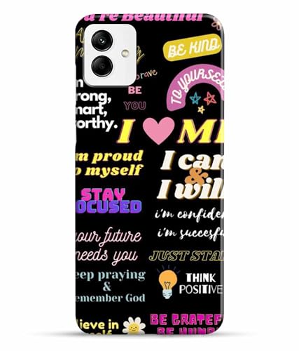 Image of Printed Hard Back Case Cover & Compatible for Samsung Galaxy M04 4G | Samsung M04 | Motivation Energy Quotes (Multicolor) - D1201
