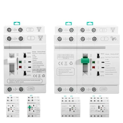 Sélecteurs électriques ATS 2P 40A rail DIN inverseur générateur