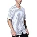 TopTie 2 Pack Unisex Button Down Shirts Plain Hip Hop Hipster Baseball Jersey Sports Uniforms-White Black-M