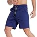 Portefeuille Plat Hommes Printemps et été Couleur Unie Court décontracté Rue Fitness Pantalon Cravate Poche Sport extérieur Cinq Points Pantalon Poêles Wok