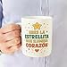 Imagen de MUGFFINS taza regalo novia y novio con frase Eres la estrellita que ilumina mi corazón en Español