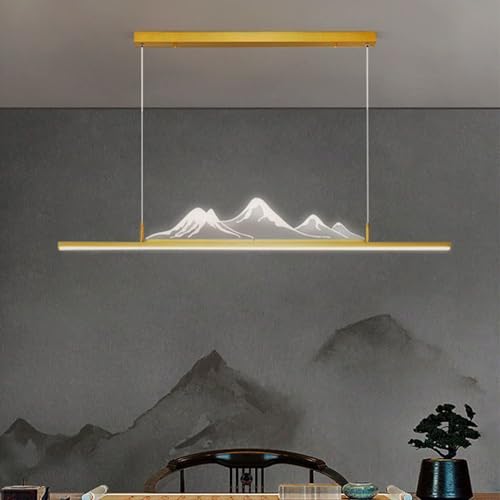 Lampe à LED dimmable pour table à manger suspension linéaire avec télécommande