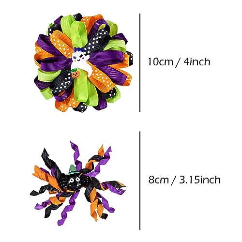 Pinzas Halloween Korker para cabello con moños rizados miniatura 7