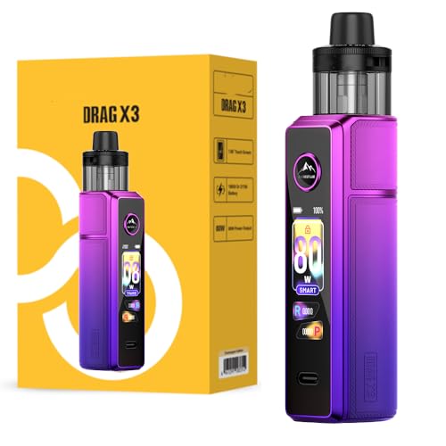 DRAG X3, For VOOPOO DRAG X 3 Pod Kit 80W - PNP X Cartridge DTL (PNP X 0.3 Ω + PNP X 0.15Ω) - E-cigarette - Sans nicotine, Sans Batterie